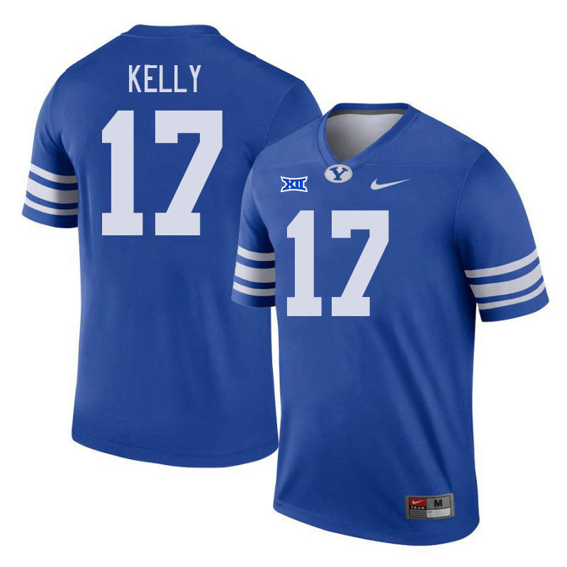 Men #17 Jack Kelly BYU Cougars College Football Jerseys Stitched Sale-Royal